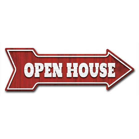 Signmission Open House Arrow Decal Funny Home Decor 30in Wide D-A-10-999694